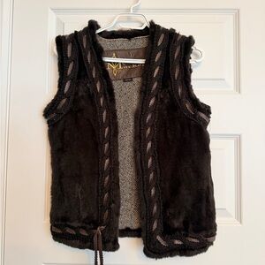 Mackage Brown Real fur vest size xsmall